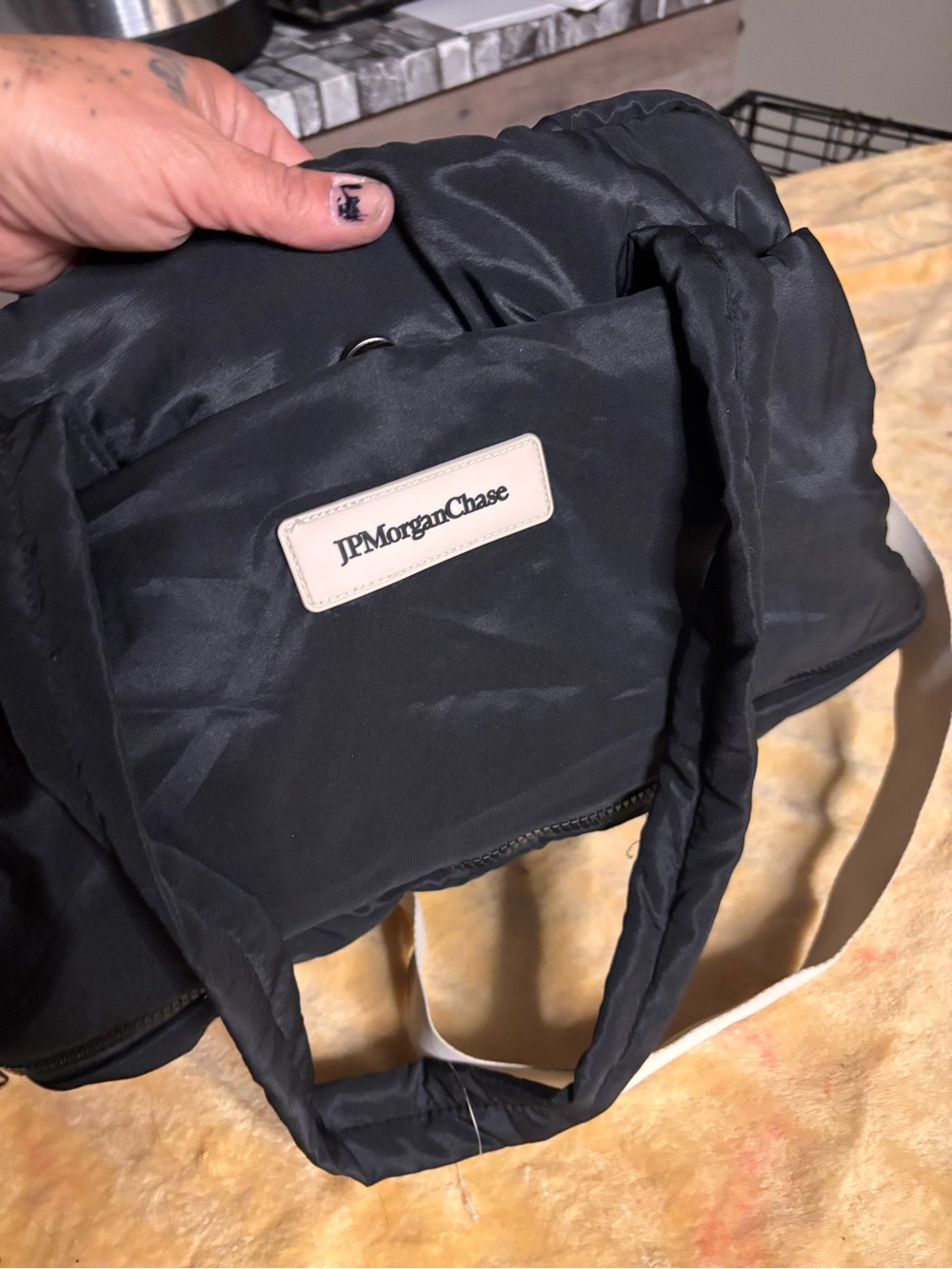 Black Travel Tote Bag